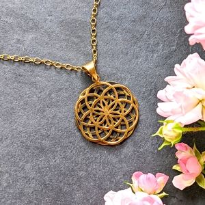 🦋LAST 1🦋 NWT Baizaar Double Seed of Life Pendant Necklace